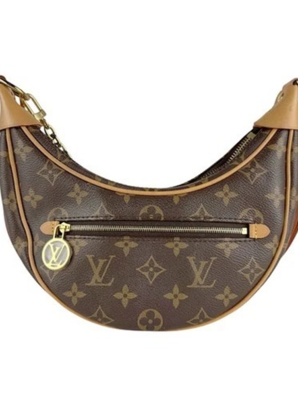Auth LOUIS VUITTON Monogram Loop Shoulder Bag Brown M81098 - z9499